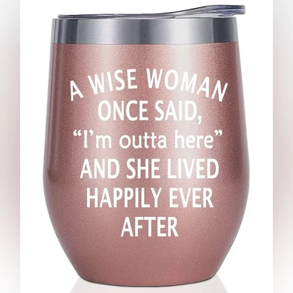 Rose Gold Insulated Tumbler with Quote - Picture 1 of 2